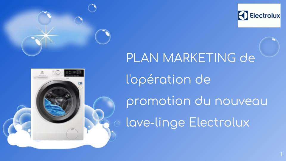 plan marketing du lave-linge